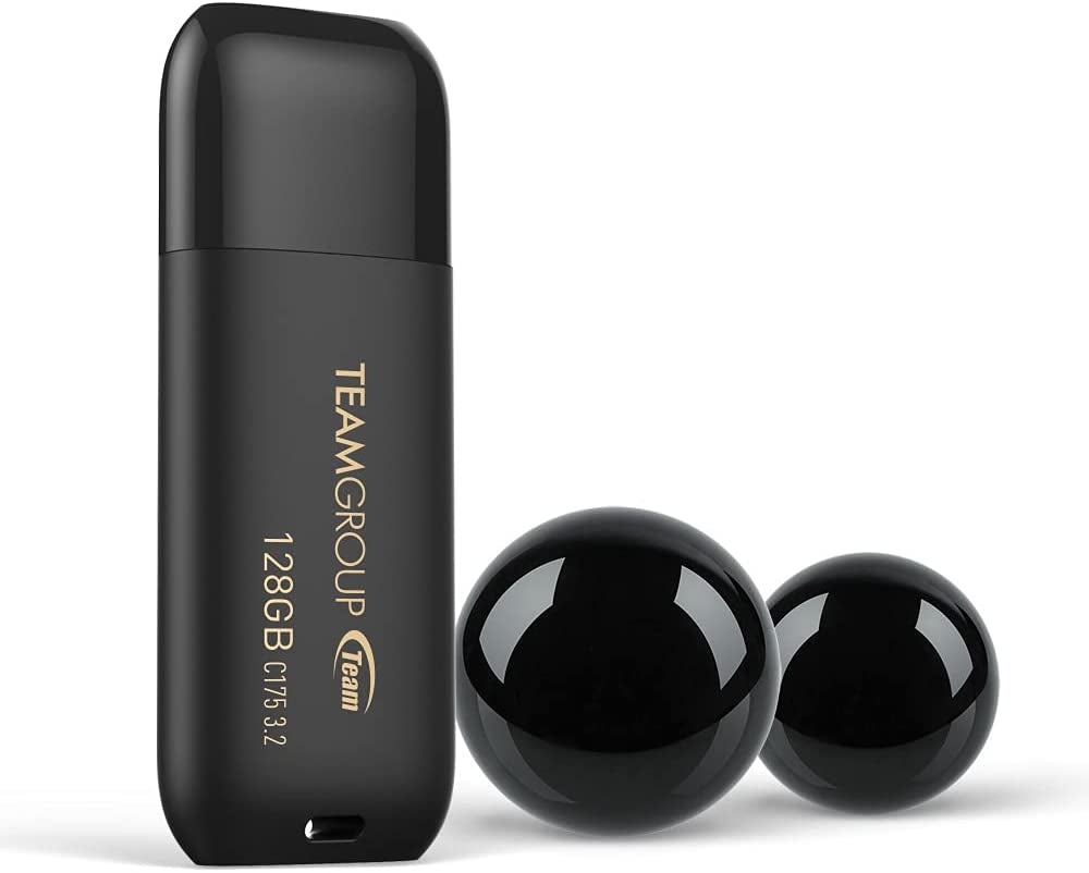 TEAMGROUP C175 256GB 2 Pack USB 3.2 Gen 1 (USB 3.1/3.0) Read 100Mb/S Flash Thumb Drive, External Data Storage Memory Stick Compatible with Computer/Laptop Matte Black TC1753256GB22