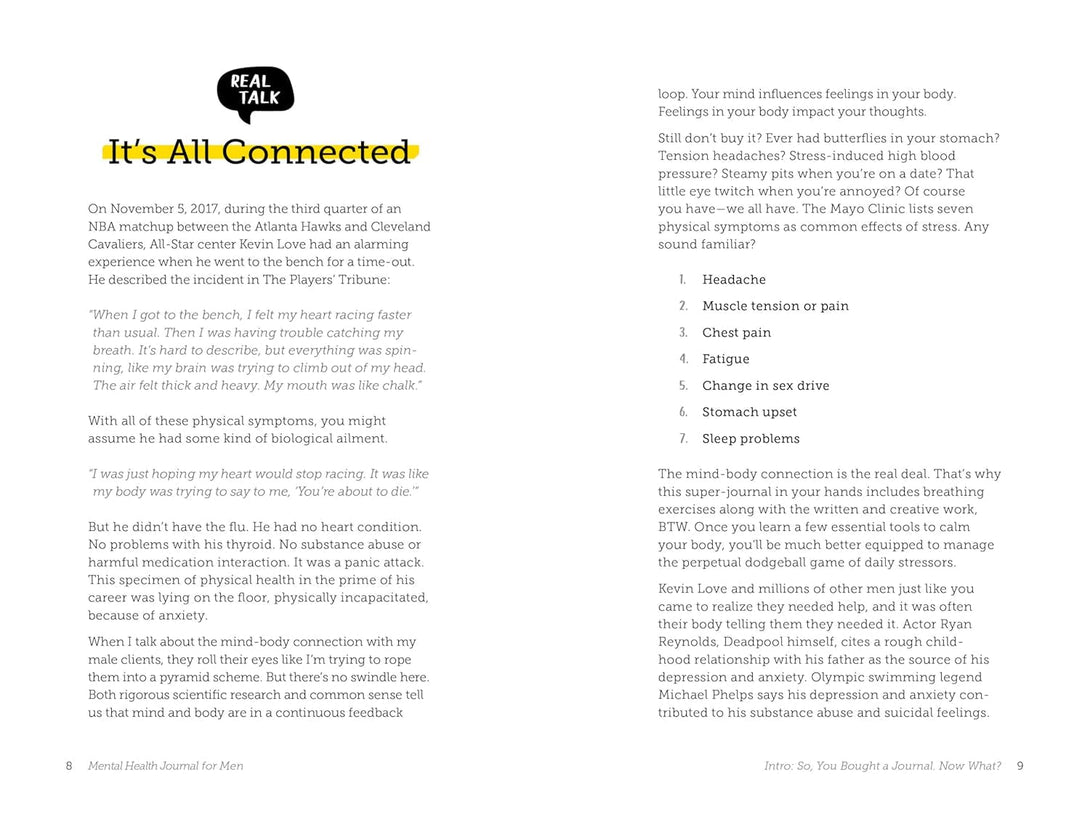 Mental Health Journal for Men: Creative Prompts, Practices, and Exercises to Bolster Wellness