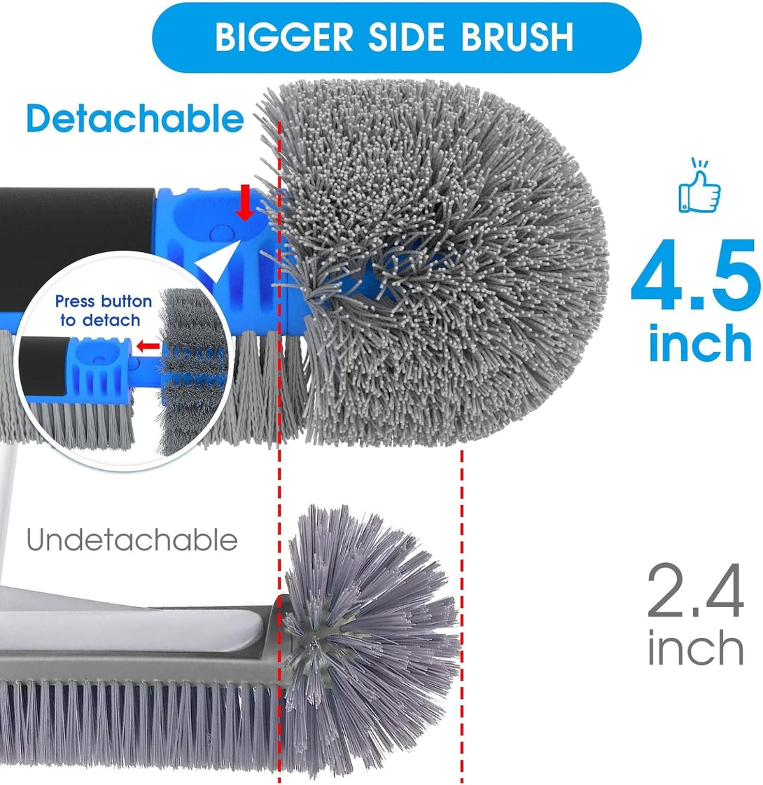 20'' 2 in 1 Pool Brush Head Cobweb Duster Heavy Duty Pool Cleaning Detachable round Brush with EZ Clip & Wavy Nylon Bristles for Inground Pool & Above-Ground Pool (Without Pole)