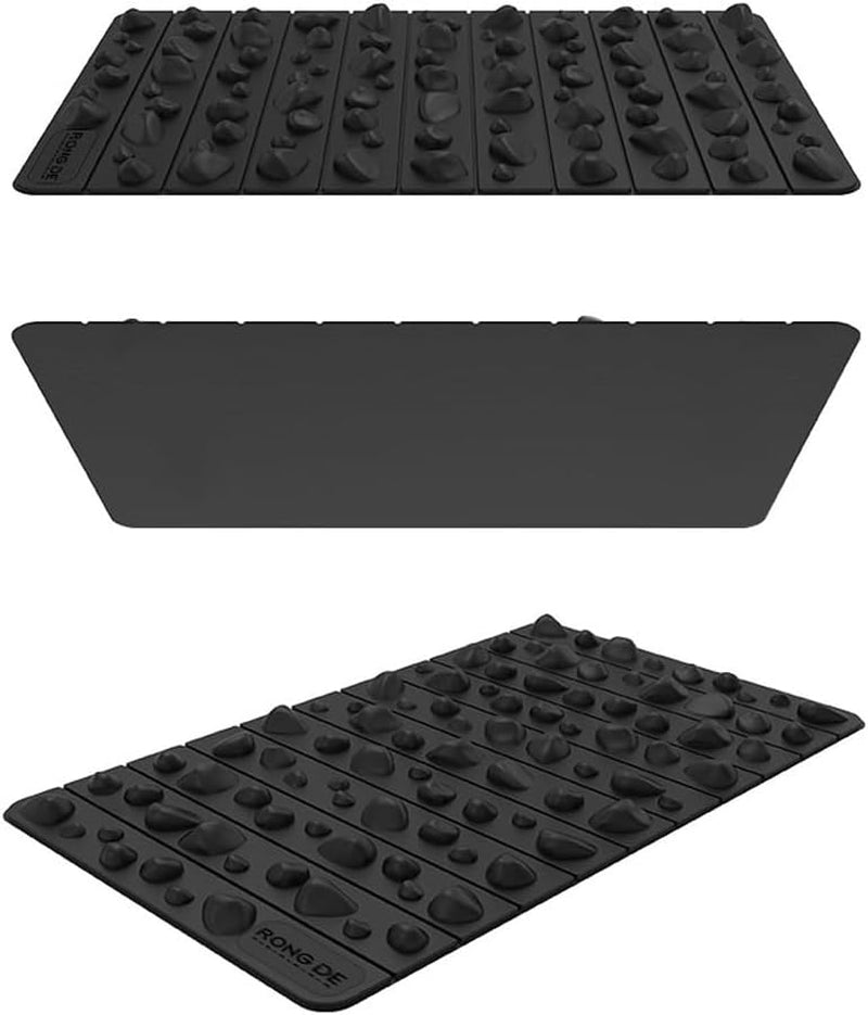 Foot Relief Massage Mat - Non-Electric Acupressure Pad for Office & Home Use - Ergonomic Reflexology Mat for Plantar Fasciitis, Heel Pain Relief - Durable Rubber Floor Mat for Men/Women