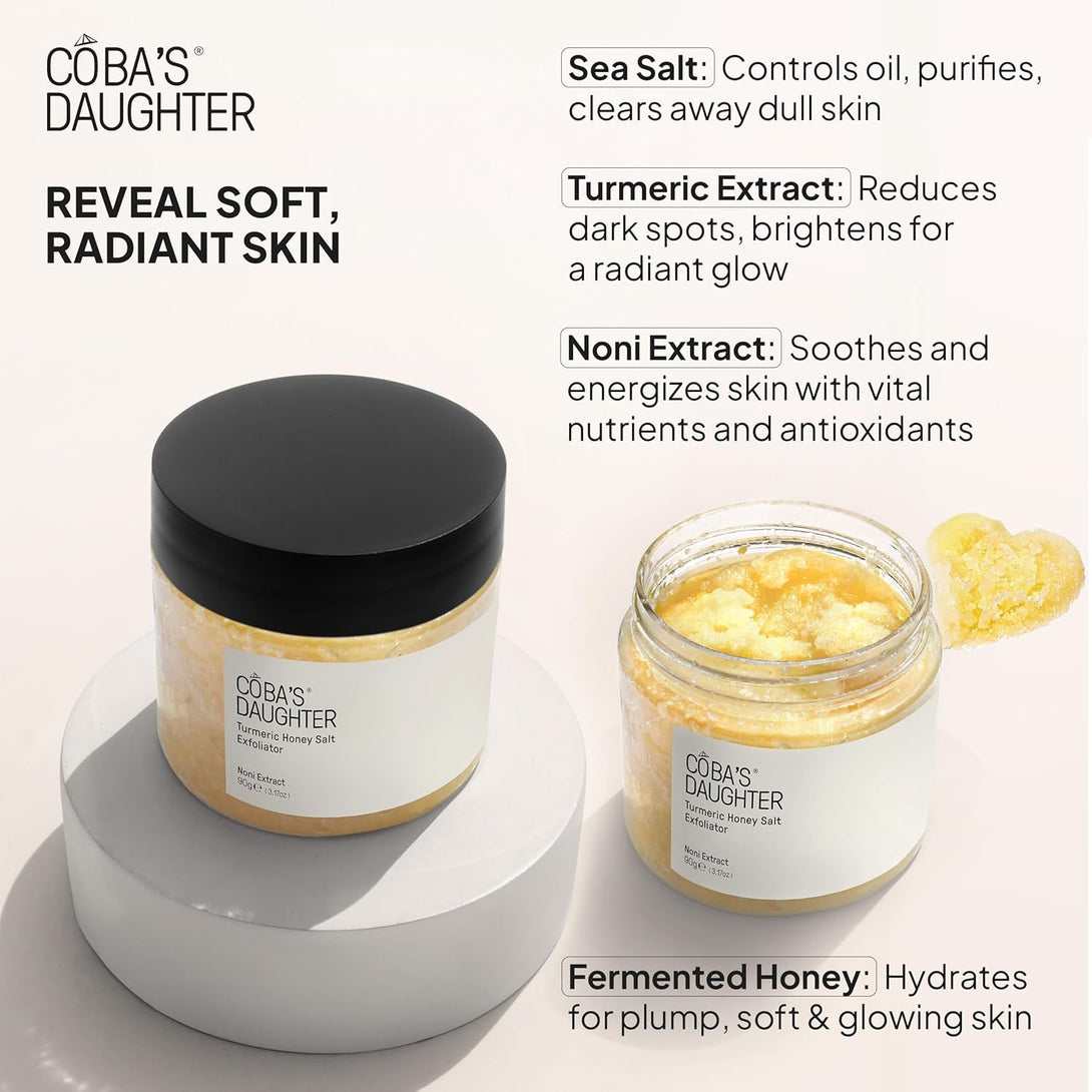 COBA'S DAUGHTER 3-Piece Body Care Gift Set | Women'S Gift Set| Honey Turmeric Scrubs & Almond Orange Scrubs | Soothing Aloe Vera Gel| Shower Therapy for Women| Travel Size Beauty