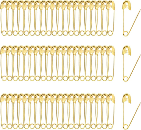 500 PCS 19Mm / 3/4 Inch Gold Sewing Pins - Small Mini Safety Pins for Clothing Tags, DIY Crafts, Jewelry Making