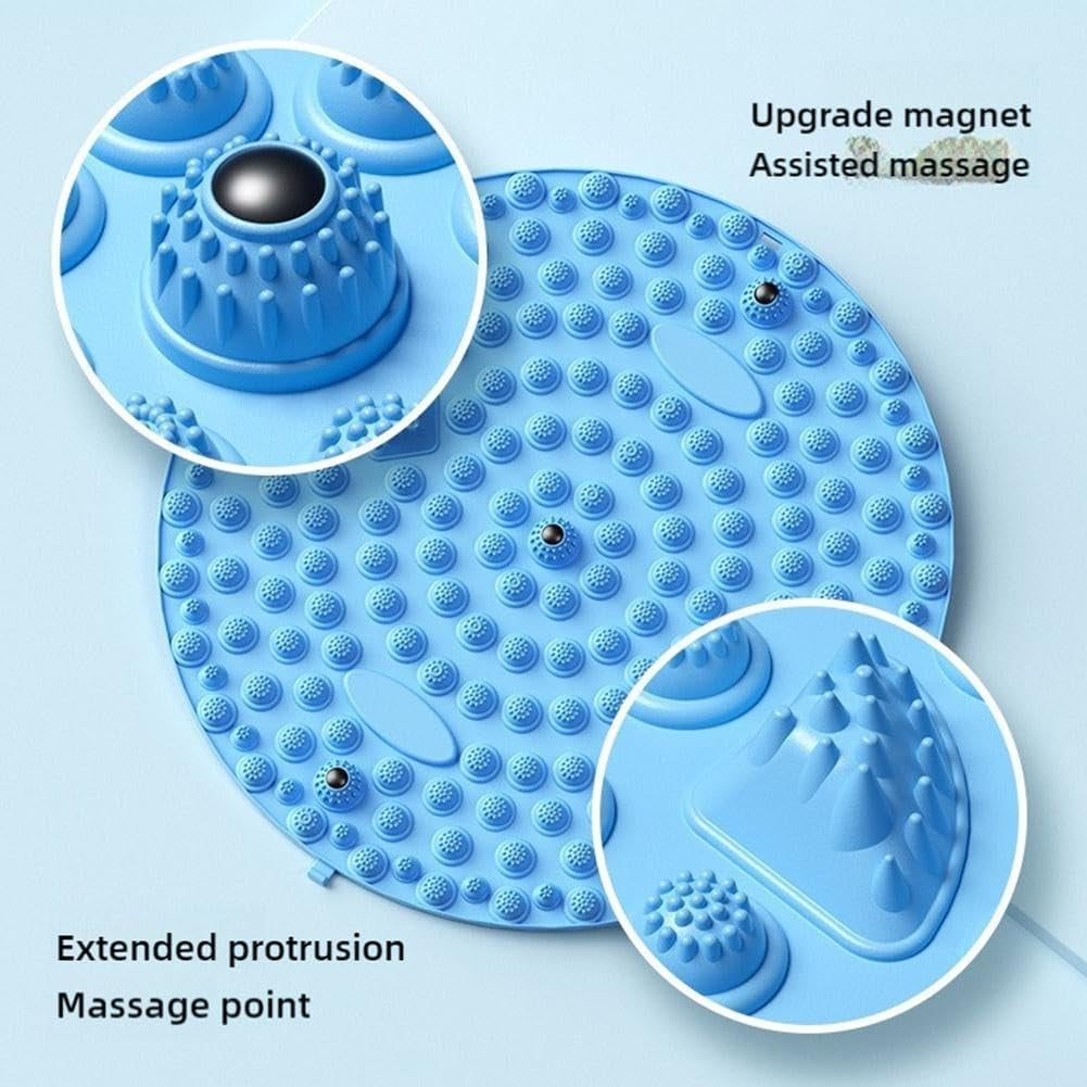 Foot Massage Mat, Foot Reflexology Pad with Magnetic Therapy Acupressure Disc, Relaxation Massage Mat Feet Massage Pad, anti Fatigue Walk Stone Acupoint Mat Particle Portable Massage Tool for Walking