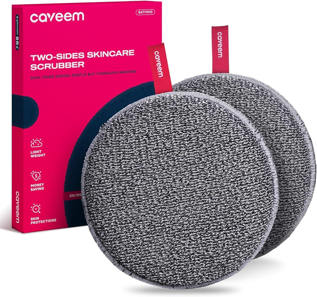 Exfoliating Body Scrubber, Bath and Body Scrub Buffer, Body Exfoliator for Remove Dead Skin, Gentle and Rough Lightweight Sponge for Shower (2 Pack)