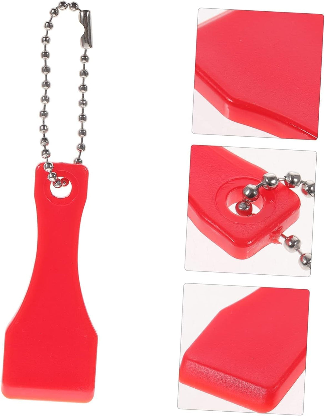 10Pcs Red Lottery Ticket Scraper Lottery Ticket Scratcher Sticker Label Remover Plastic Small Scraper Shovel Shape Lottery Scratcher Lottery Scraper with Keychain, Health and Household