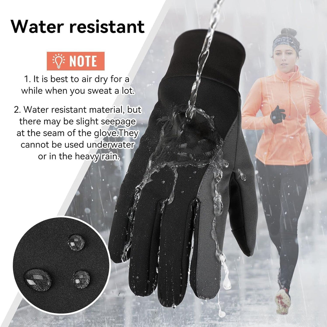 OZERO Winter Gloves for Women - Touchscreen Anti-Slip Palm Windproof Thermal Cycling Glove for Texting Hiking Driving Running