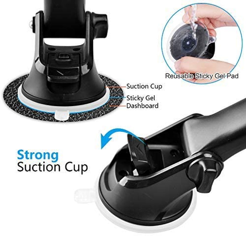 1Zero GPS Suction Cup Mount for Garmin [Quick Extension Arm], Replacement GPS Dash Ball Mount Dashboard Windshield Car Holder for Garmin Nuvi Dezl Drive Drivesmart Zumo Driveassist Driveluxe RV