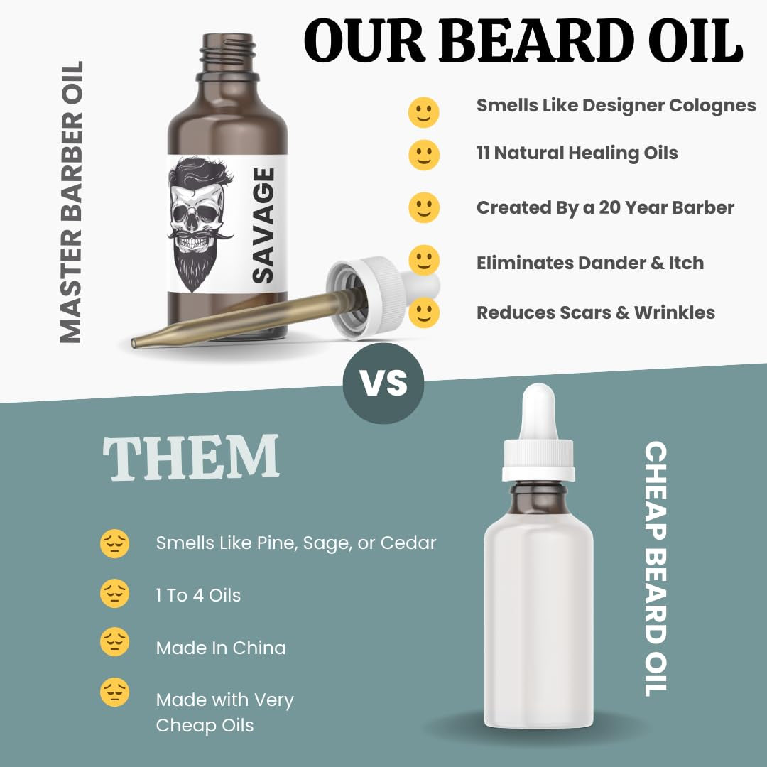 3-Pack Sample Set – Beard Oil & Body Anti-Aging Cologne Oil – BR-540, Savage, Ultra Man – 10Ml Bottles