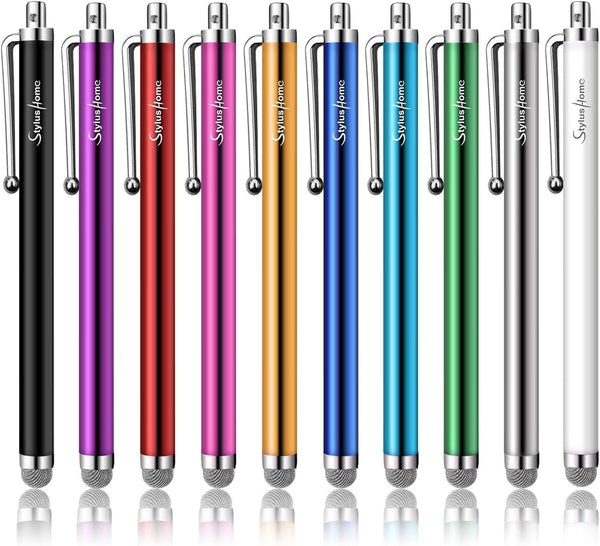 10 Pack Stylus Pens for Touch Screens, Mesh Fiber Tip Stylus Pens for Ipad Iphone Tablets Samsung All Precision Capacitive Universal Touch Screen Devices