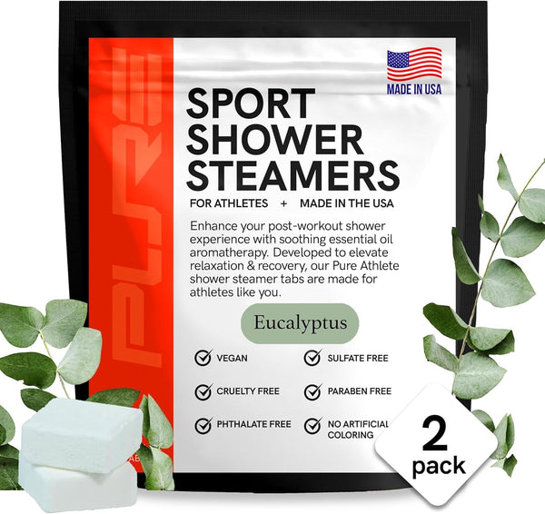 Sport Shower Steamers - Made in USA with Natural Eucalyptus Essential Oil, Father’S Day Gifts, Stress and Sinus Relief, Muscle Recovery for Athletes, Best Birthday Gifts for Self Care Relaxation