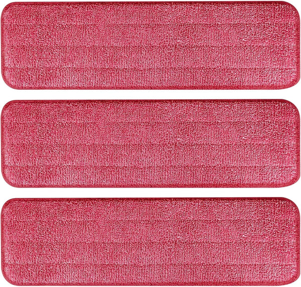 3 Pack Microfiber Cleaning Pads with All Bona Mop, Reusable Microfiber Mop Pads for 18 Inch Mop, Hardwood Floor Replacement Cleaning Mop Pads, Machine Washes