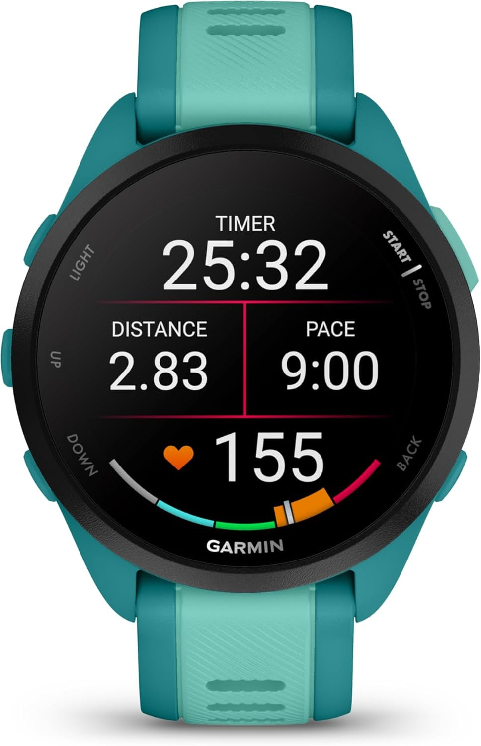 Garmin Forerunner 165 Music GPS Running Smartwatch, Fitness Tracker Smart Watch for Women and Men Bundle with Accessories - Turquoise/Aqua