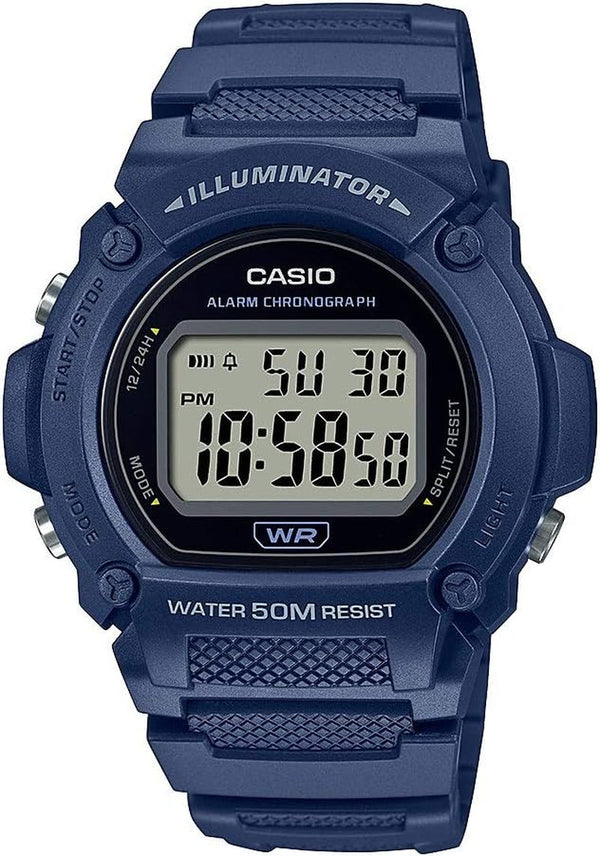 Casio W219H Series | Men’S Digital Watch | 50M WR | LED Illuminator | 100 SEC Chronograph | 1/100 SEC Stopwatch | Daily Alarm | Hourly Time Signal | Auto Calendar | 7 Year Battery