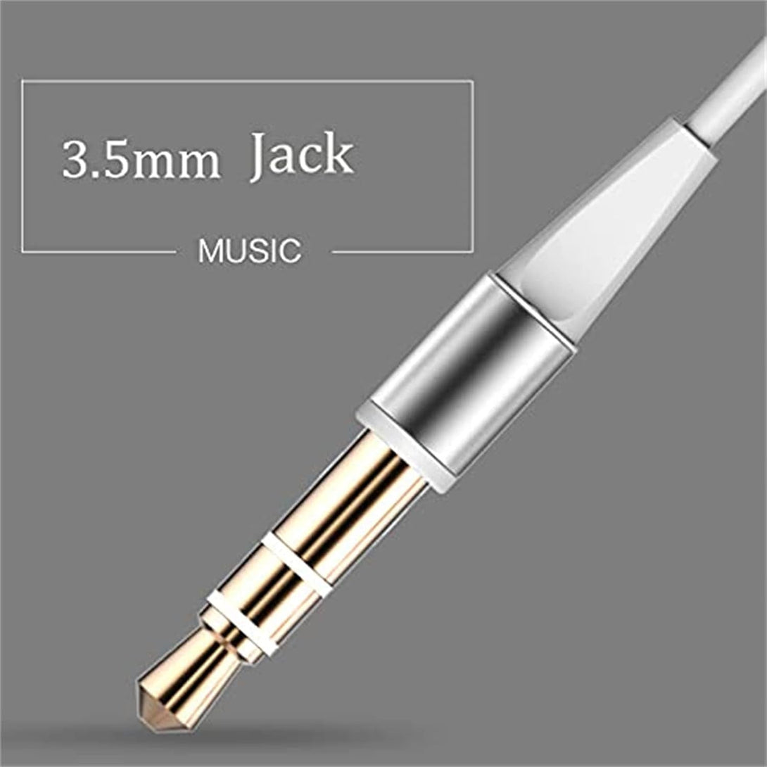 Long Cord Wired Earbuds No Microphone Headphones Watching Tv with Extra Noise Isolating Blocking Bass Ear Buds without Mic Corded Length Earphones