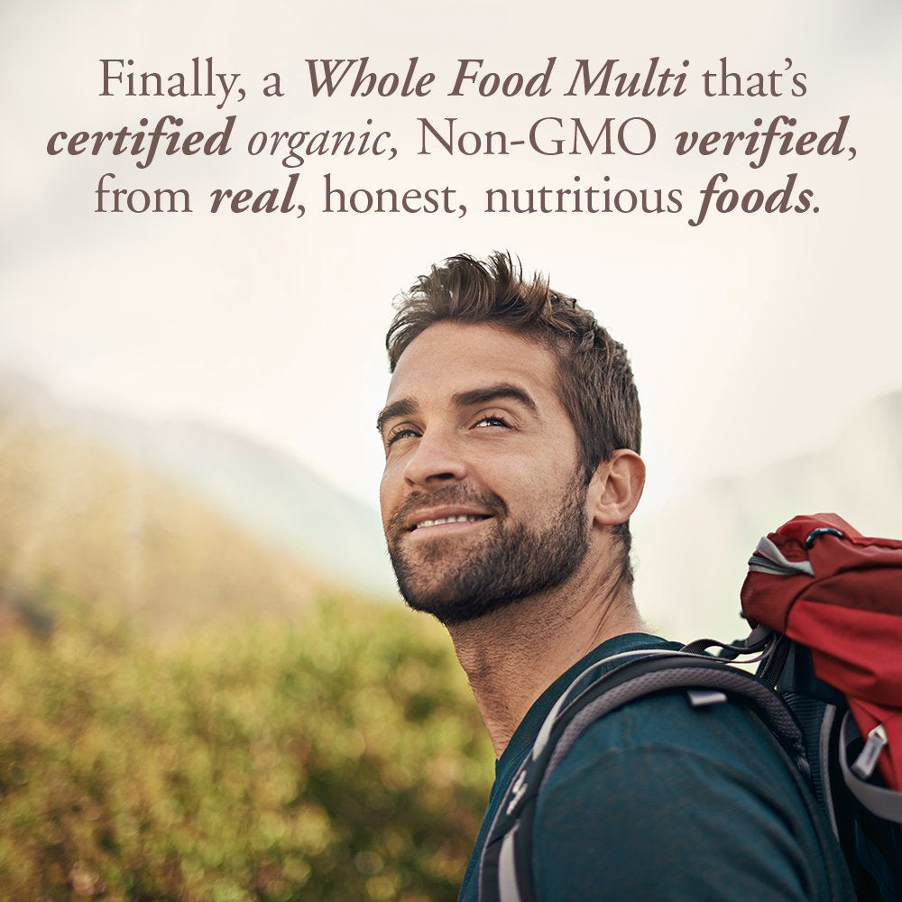 Garden of Life Organics Men'S Once Daily Whole Food Multivitamin - 60 Tablets, Vegan Mens Multi for Health & Well-Being, Organic Mens Vitamins & Minerals, Vitamin C, Zinc