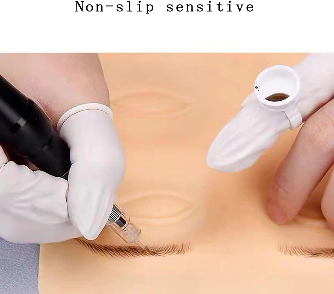 Approx. 420 Pcs Latex Finger Cots, Disposable Medium Finger Gloves, Fingertip Protectors, Thumb Covers, Sleeves Covers Protection for Fingertips(White)