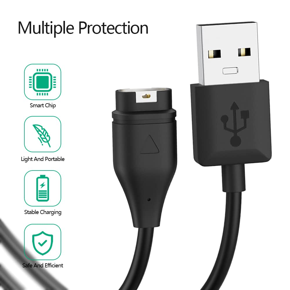 AWINNER Compatible for Garmin Watch Charger Cable (2 Pack)