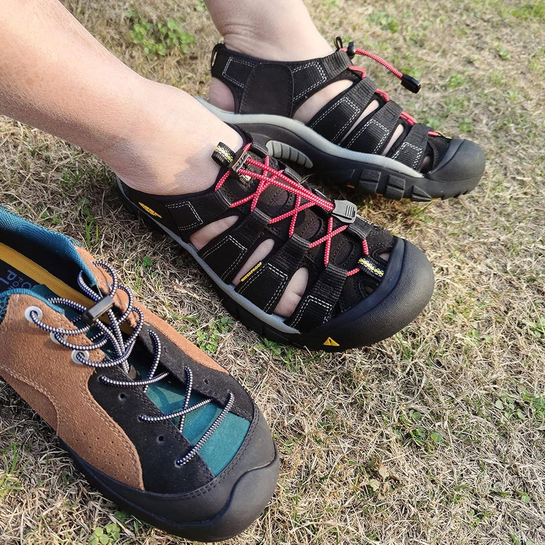 2 Pairs Elastic No Tie Shoe Laces Replacement Laces for Keen Sandal, round No Tie Shoelaces for Adults and Kids