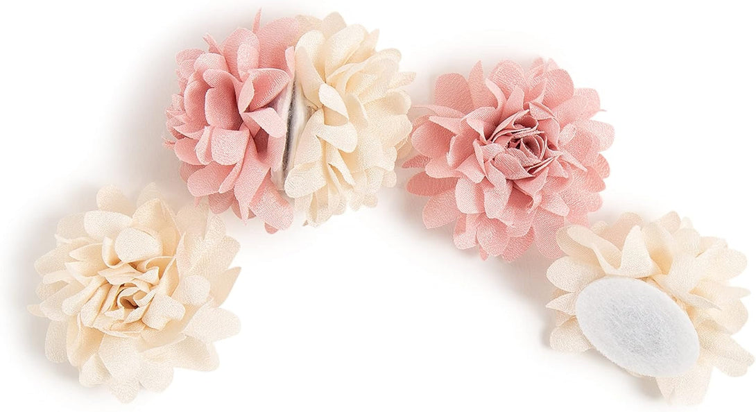 U Brands Mini Flower Fashion Small Magnet Set, Pink and Cream, 12 Count, Office Supplies for Classroom or Office Decor, Cute Magnets for Whiteboard