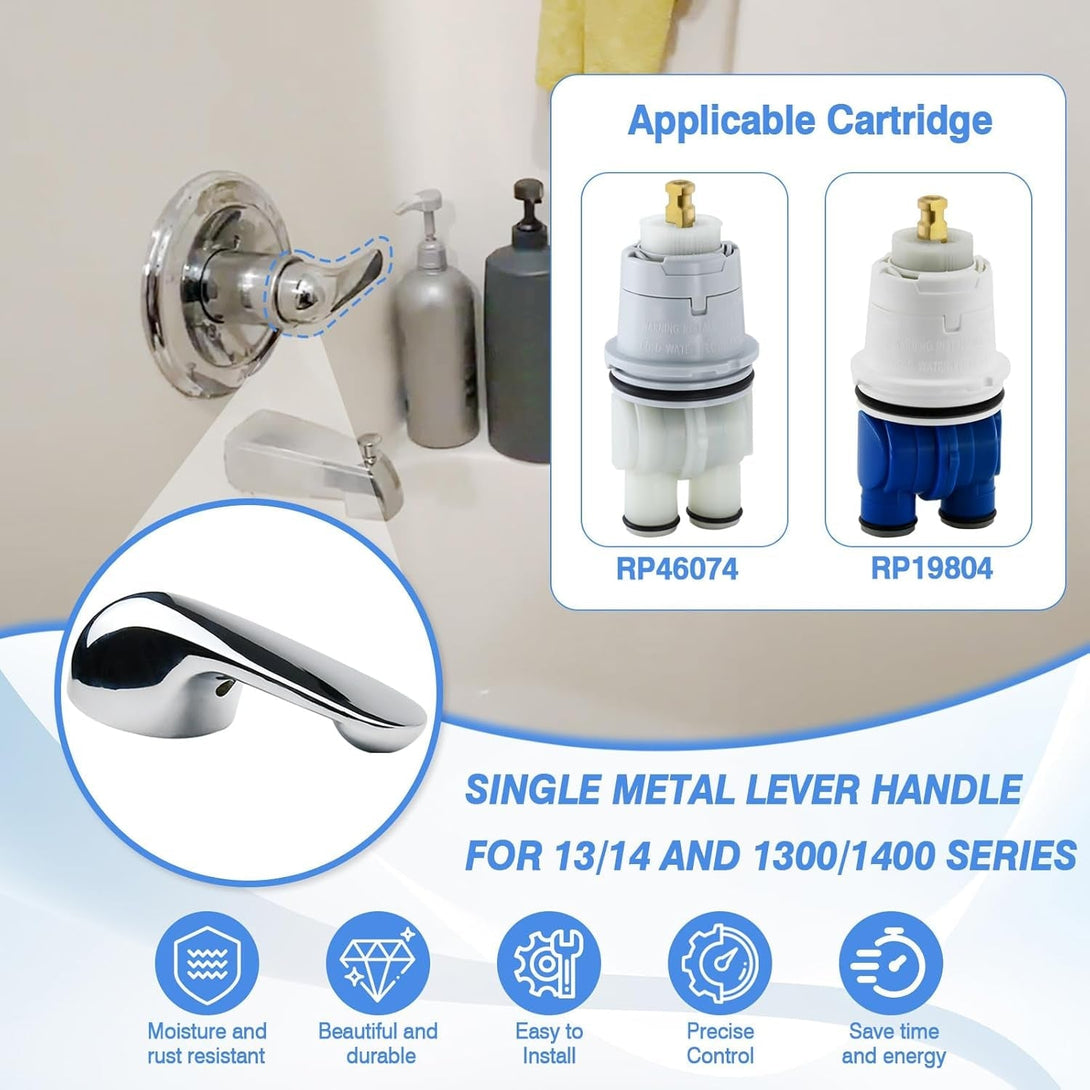Single Metal Lever Handle Kit for 1300/1400 Series Tub Faucet for Delta H79, Chrome