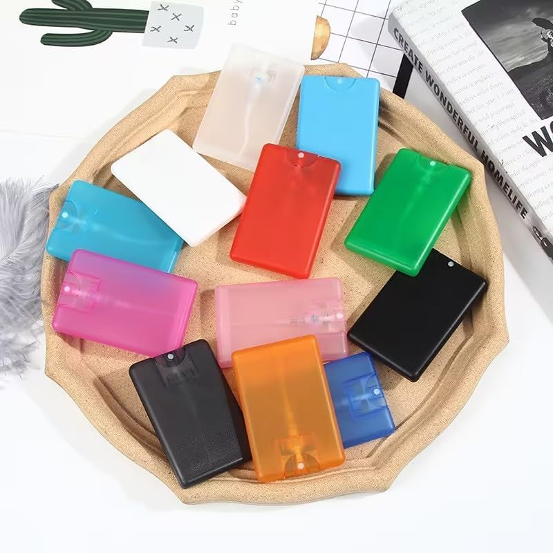 5Pcs Pinkcard Type Spray Bottles Portable Fine Mist Spray Bottle Travel Bottle Refillable Cosmetic Spray Bottles for Women Beauty and Personal Care Refillable Containers 20Ml/ 0.67Oz