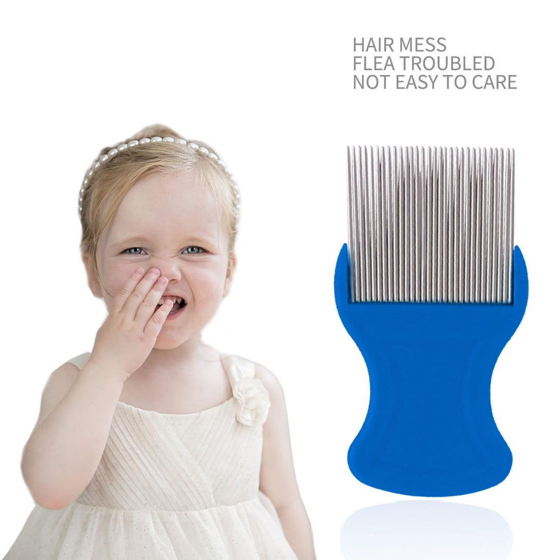 9 Pcs Lice Combs, Flea Combs, Hair Comb Double Sided Fine Tooth Combs, Removal Dandruff Comb with Metal Teeth, Stainless Steel Louse and Nit Comb for Head Lice Treatment