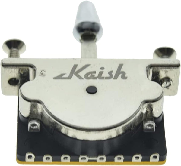 KAISH Heavy Duty 5 Way Guitar Pickup Lever Switch Guitar Pickup Selector Switch for Strat Tele with Plastic Chrome Tip