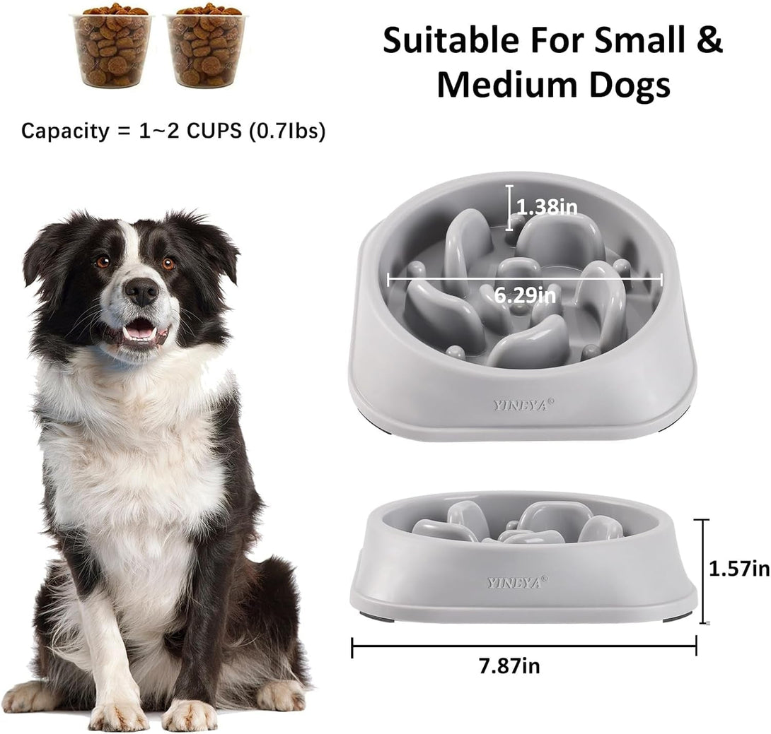 2PCS Slow Feeder Dog Bowls, Pet Supplies That Slow down Eating, Pet Food Bowls, Maze Dog Puzzle Feeder for Medium Breed