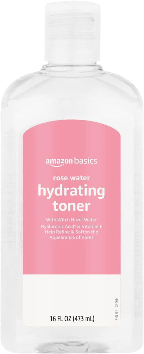 Amazon Basics Rose Water Hydrating Toner, 16 Fluid Ounces, 1-Pack