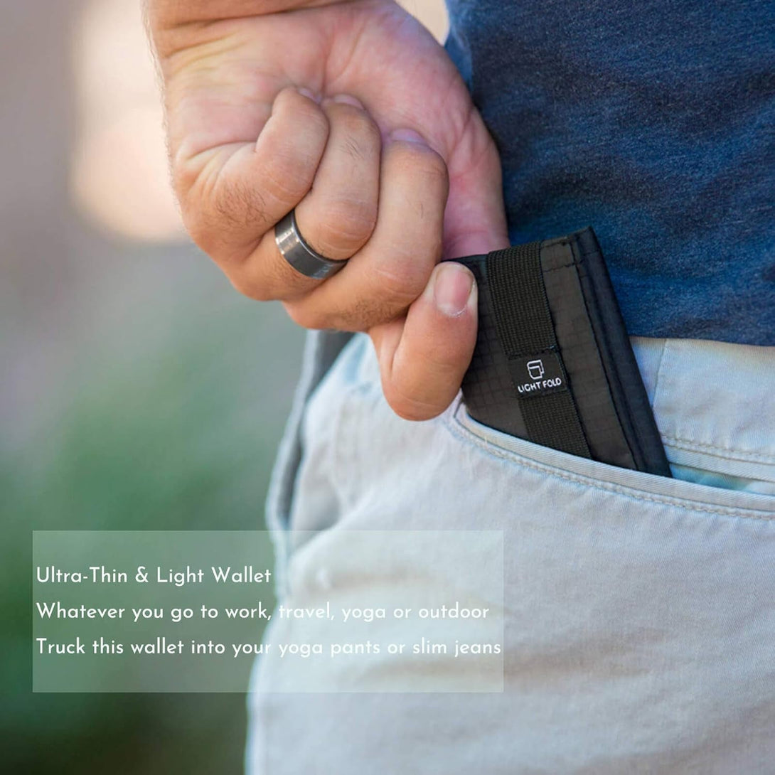 Slim Wallet for Men with RFID Blocking - Minimalist Slim Wallet with Thin, Durable Style & Data Protection - Multiple Pockets for 12 Cards & Cash, Small Wallet without the Bulk