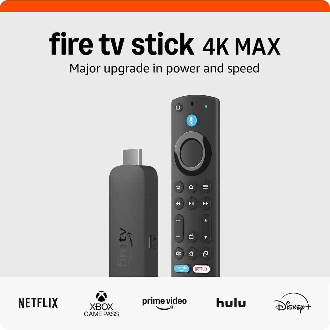 Amazon Fire TV Stick 4K Max Streaming Device (Newest Model) Supports Wi-Fi 6E, Free & Live TV without Cable or Satellite