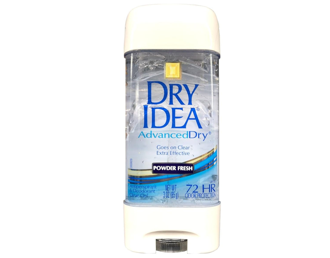 Dry Idea Powder Fresh, Clear Gel, Anti-Perspirant and Deodorant, 3.0 Fl Oz (Pack of 2)