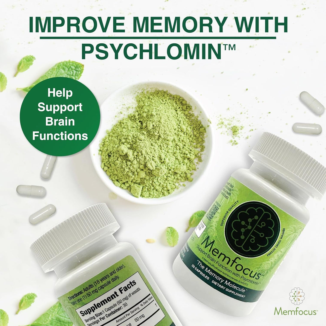 100Mg Memory Health Capsules – Enhance Memory, Focus, and Mental Clarity with Psychlomin (6-MSITC) – 30 Capsules for Peak Memory Performance.