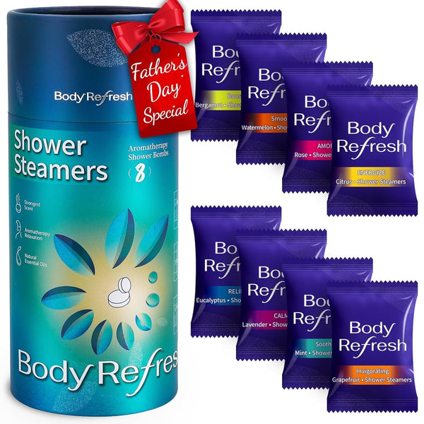 Shower Steamers for Men - 8 Pack Shower Bombs with Essential Oils, Self Care Birthday Father'S Day Dad Gifts for Husband from Wife, Daughter, Son
