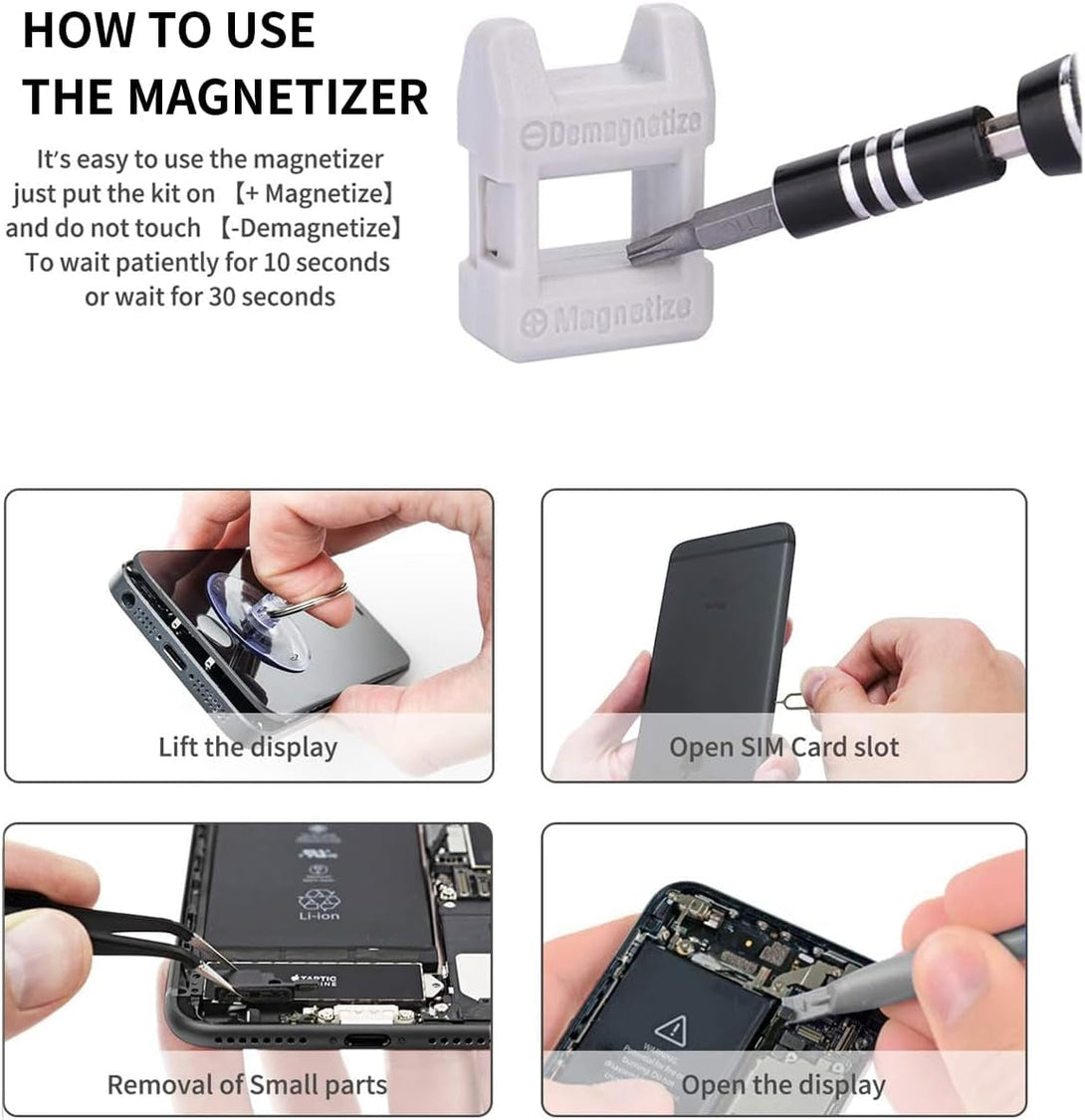 SHOWPIN 122 in 1 Precision Computer Screwdriver Kit, Laptop Screwdriver Sets with 101 Magnetic Drill Bits, Computer Accessories, Electronics Tool Kit Compatible for Tablet, PC, Iphone, PS4 Repair