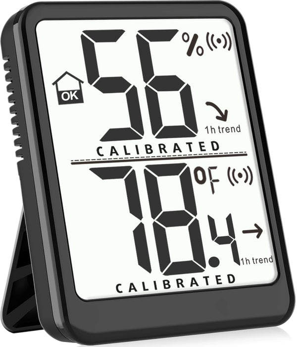 Antonki Room Thermometer Small Hygrometer Indoor Humidity Monitor Sensor, Digital Temperature and Humidity Meter Gauge for Home, Baby Nursery, Reptile, Greenhouse - Battery Included