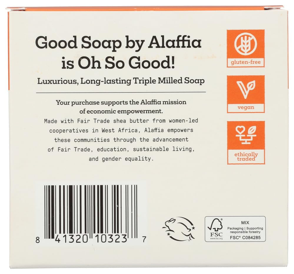 Alaffia Fragrance Free Good Soap Value Pack 4 Count, 20 OZ