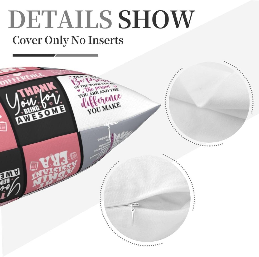 Administrative Assistant Gifts for Women, Administrative Professional Day Gifts, Best Administrative Assistant Gifts, Admin Professionals Day Gifts Throw Pillow Cover 18X18 Inches