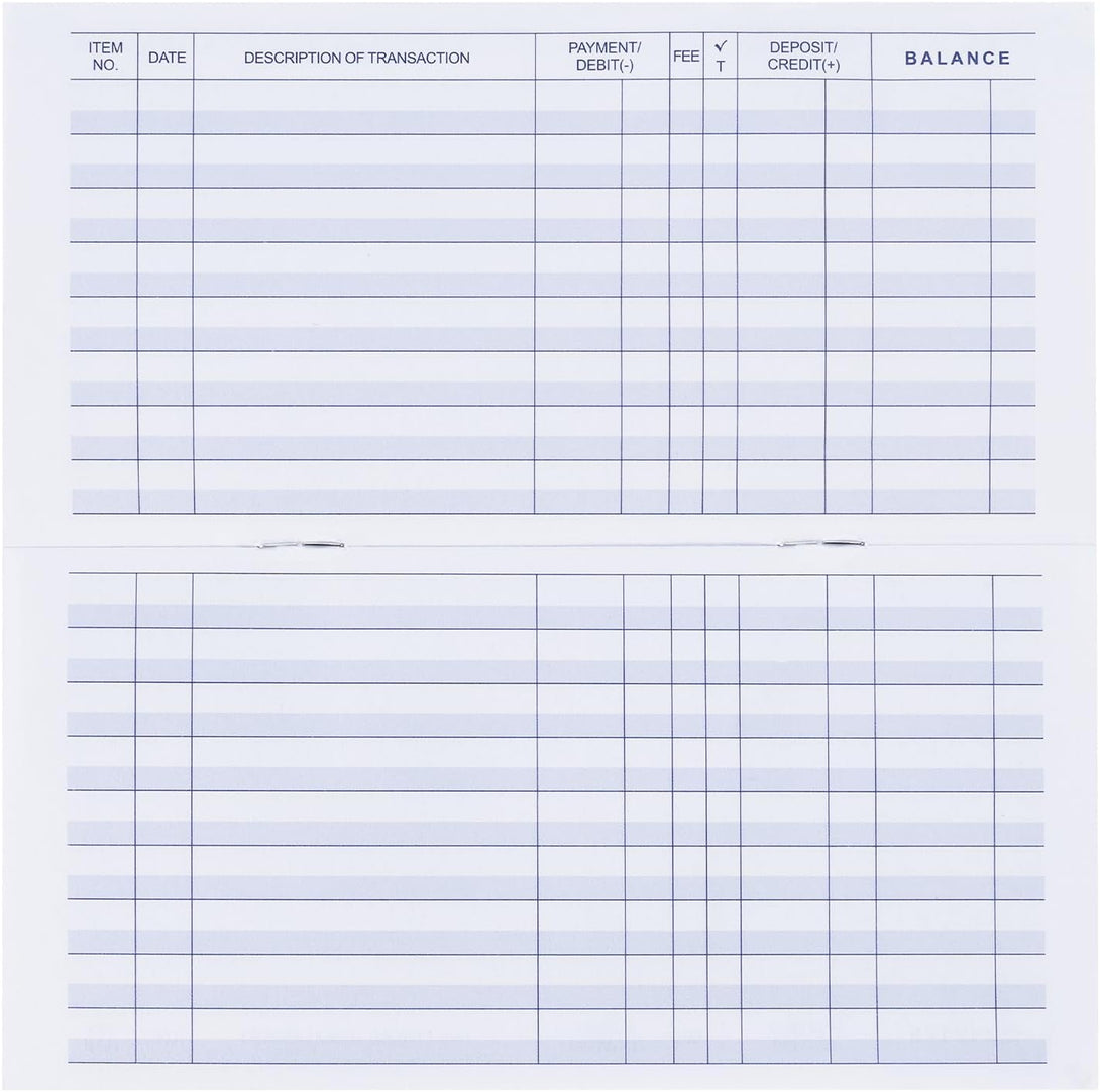 20 Pack Checkbook Register, Check Registers for Personal, Blank Ledger Transaction Registers for Personal or Business Bank, Check Register Book for Checking and Saving Account, Deposit and Credit Card