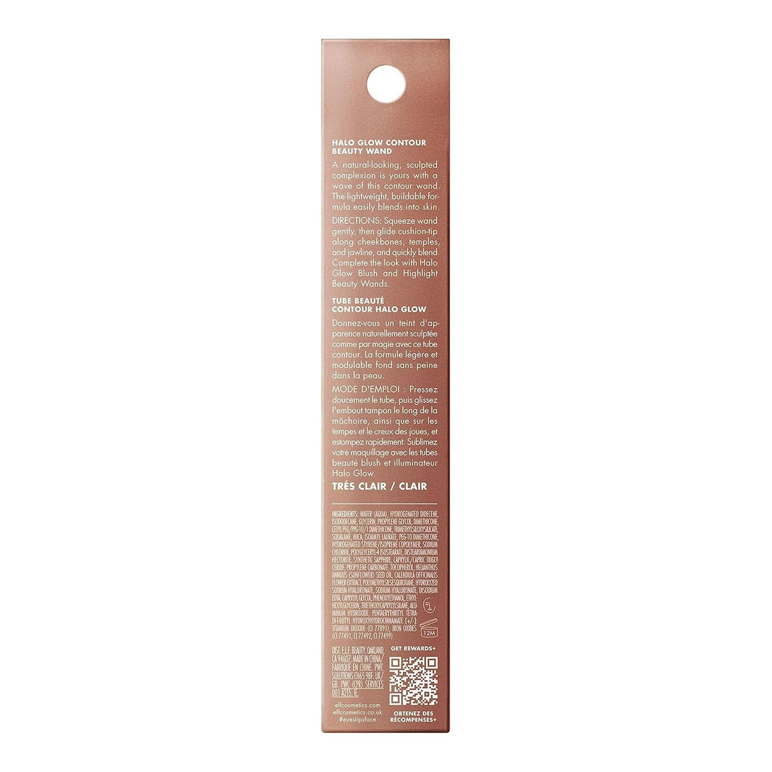 E.L.F. Halo Glow Contour Beauty Wand, Liquid Contour Wand for a Naturally Sculpted Look, Buildable Formula, Vegan & Cruelty-Free, Fair/Light