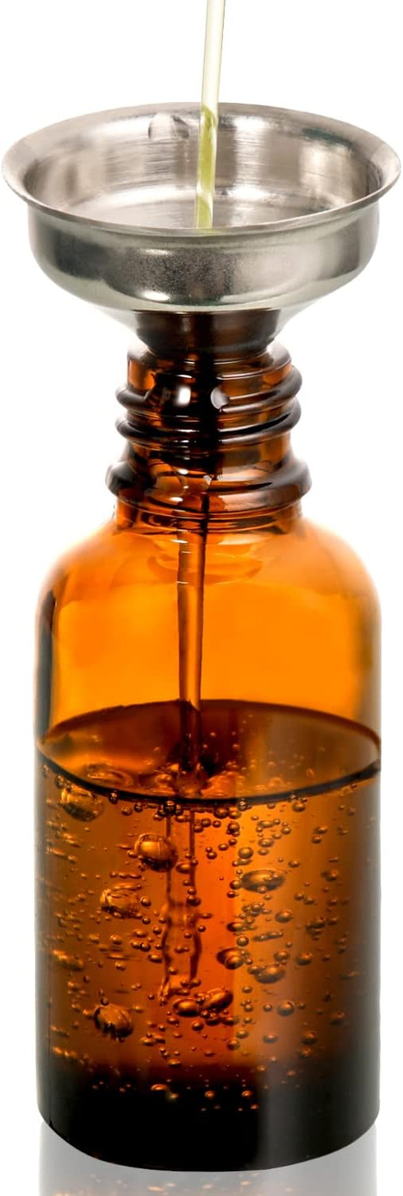 AOZITA 4 Pack, 2 Oz Dropper Bottles with 1 Funnel & 4 Labels - Essential Oils Bottles for Health, Personal Care & Beauty - 60Ml Thick Dark Amber Glass Tincture Bottles with Eye Droppers, Leakproof