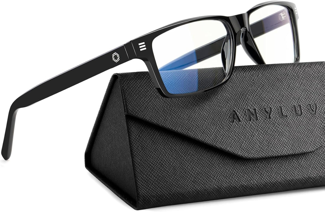 ANYLUV Blue Light Glasses for Men & Women, Lightweight Stylish Blue Light Blocking Glasses, Eye Strain Relief Eye Protection