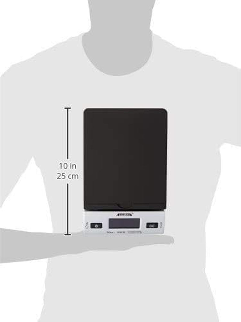 ACCUTECK All-In-1 Series W-8250-50Bs A-Pt 50 Digital Shipping Postal Scale with Ac Adapter, Silver