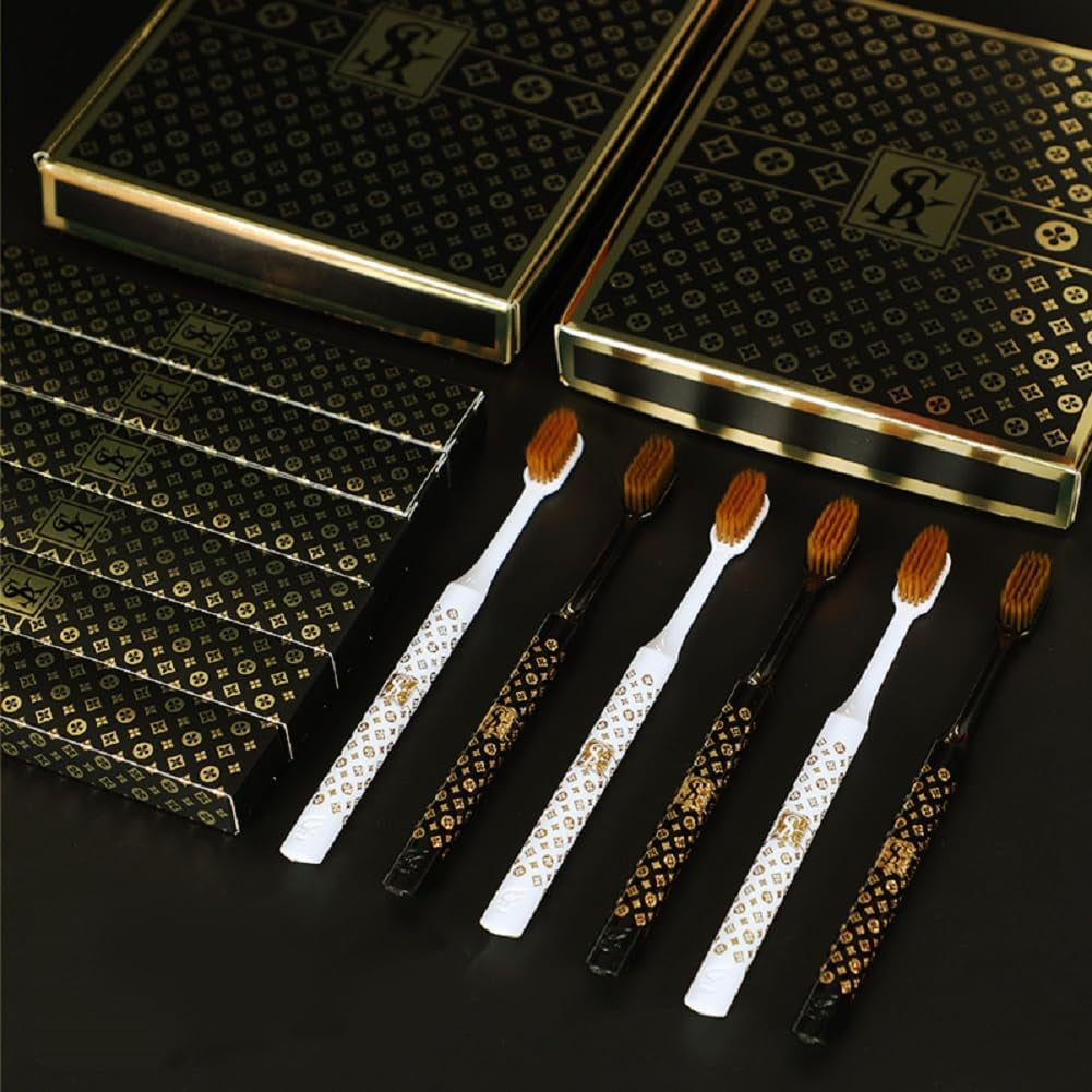 Adult Extra Soft Bristles Toothbrush Nano Manual Toothbrush for Sensitive Teeth and Receding Gums Plaque Remover BPA Free 6 Pack