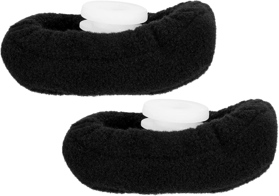 4 Pair Walker Ski Glide Covers Ski Glide Sock Covers Rollator Glider Accessories Fit Pad for Indoor and Outdoor Use, Black
