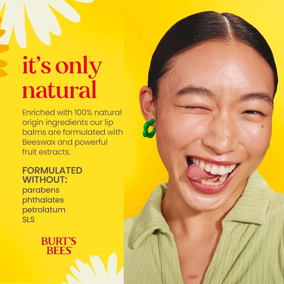 Burt'S Bees Lip Balm - Vanilla Bean, Lip Moisturizer with Responsibly Sourced Beeswax, Tint-Free, Natural Origin Conditioning Treatment, 2 Tubes, 0.15 Oz.