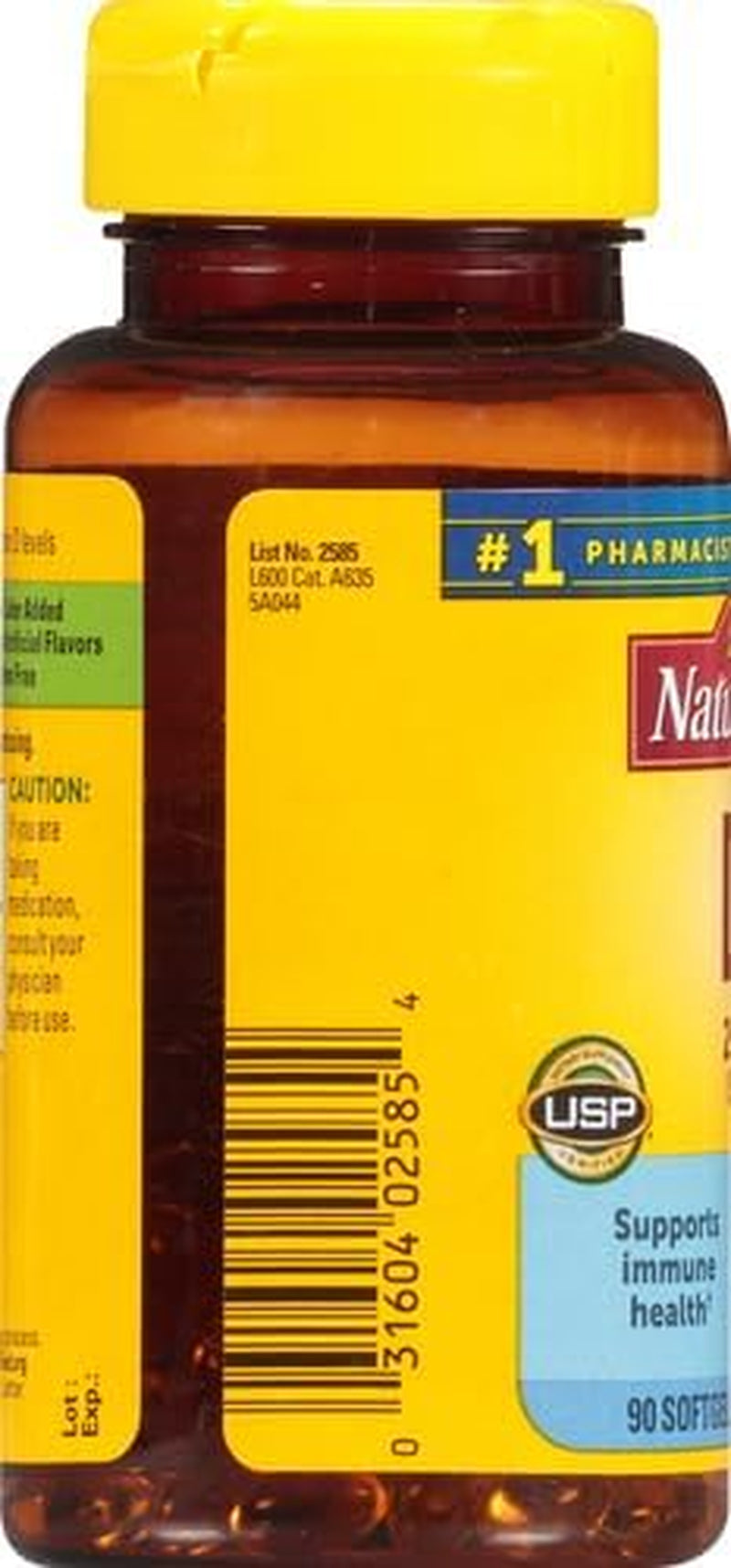 Nature Made Vitamin D3 2000 IU (50 Mcg), Dietary Supplement for Bone, Teeth, Muscle and Immune Health Support, 90 Softgels, 90 Day Supply