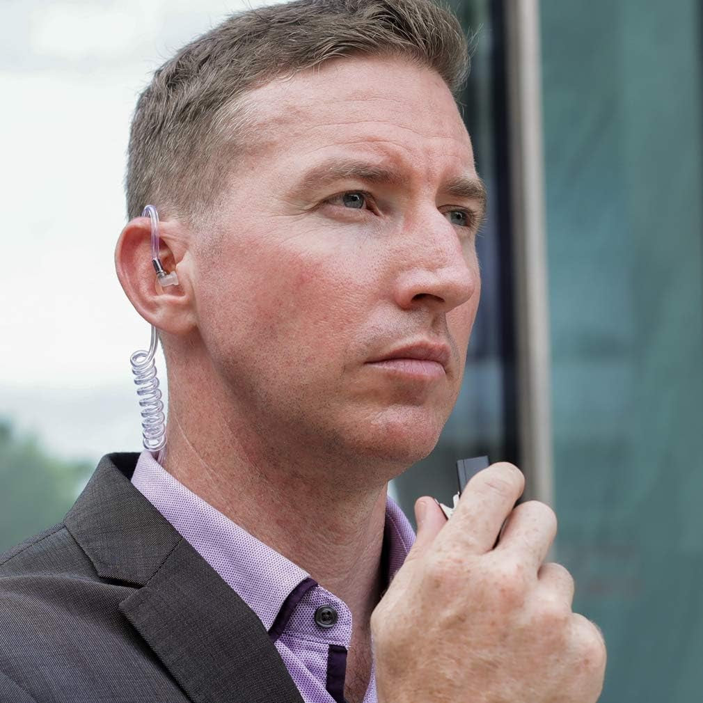 Two Way Radio Ear Mold Replacement Soft Silicone Ear Insert for Acoustic Coil Tube Earpiece (Carnation, 5 Pair Small)