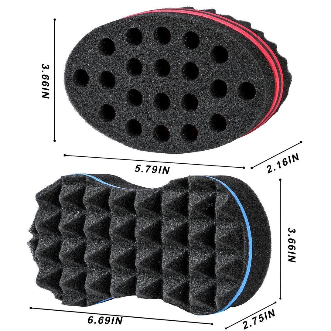 3Pcs Hair Styling Set for All - Curl Brush, Twist Sponge for Textured Hair with Metal Pick