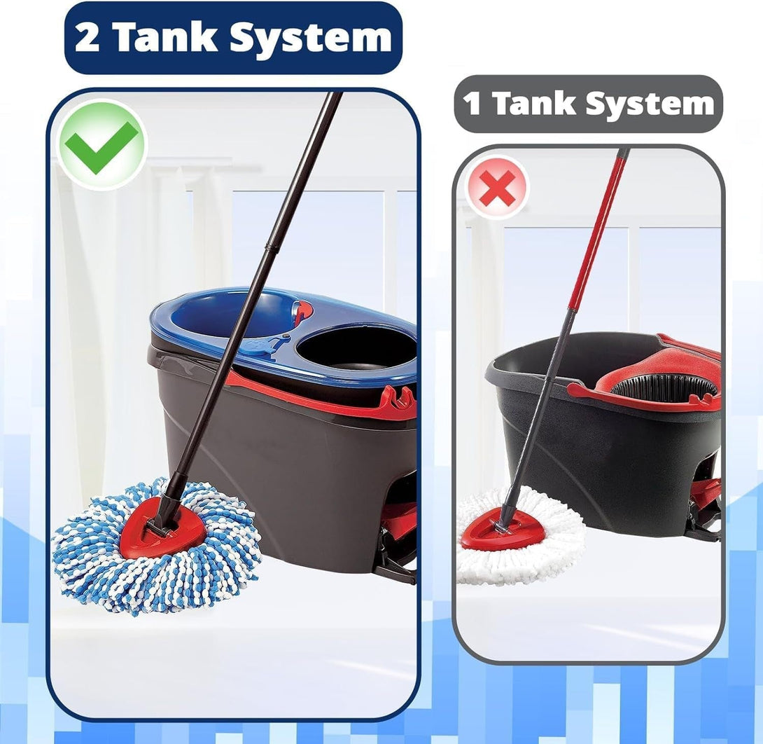 6 Pack Spin Mop Replacement Head, Spin Mop Scrub Brush,Microfiber Mop Refills, Easy to Replace,For Bathroom,Kitchen,Tub and Tile,Easy Cleaning,Suitable for Ocedar Rinseclean 2-Tank System Spin Mop(G)